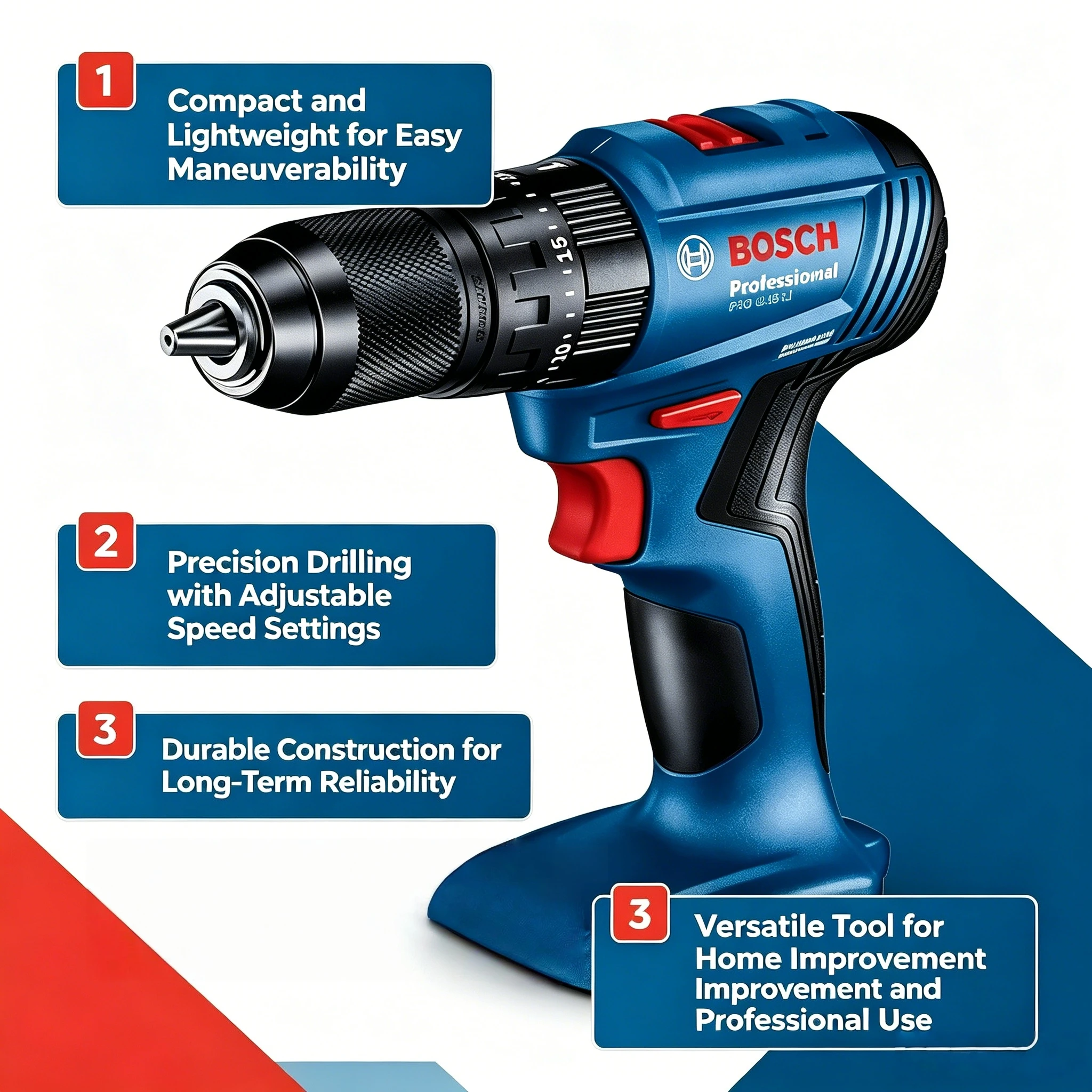 Bosch Drill Gsb 18V - مثقاب طرق لاسلكي بدون فرشاة من