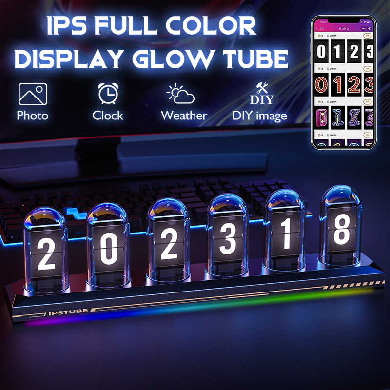 Diy Analog Electronics - RGB توهج أنبوب ساعة DIY IPS