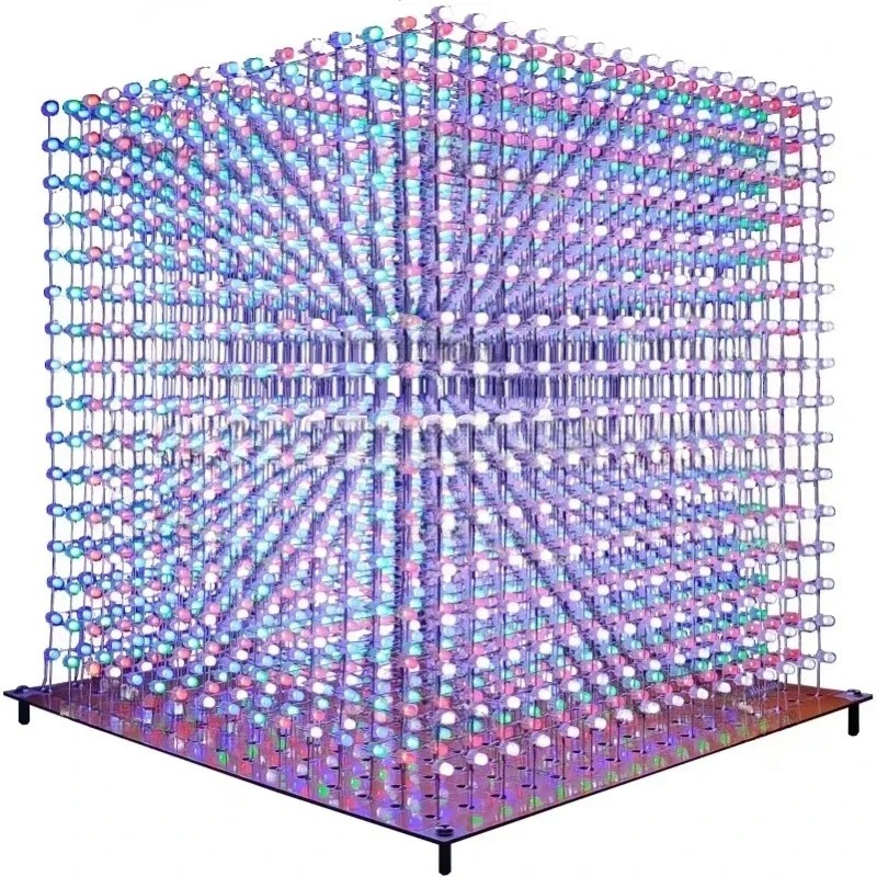 Diy In Electronics - 3 مكعبات إضاءة D16mini، طقم 16x16x16،