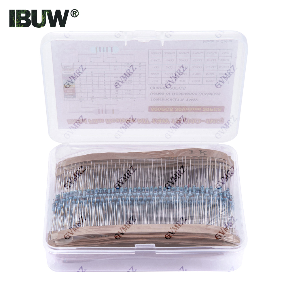 Diy Electronics Repair Kit - 600 قطعة 30 قيمة 1/4 وات