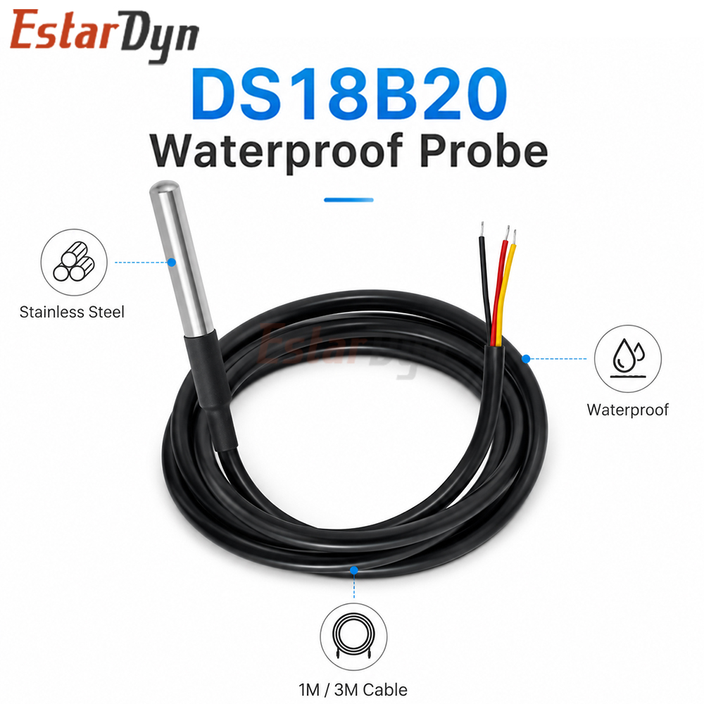 Ds18B20 Temperature Sensor - مستشعر درجة الحرارة الرقمي المقاوم للماء