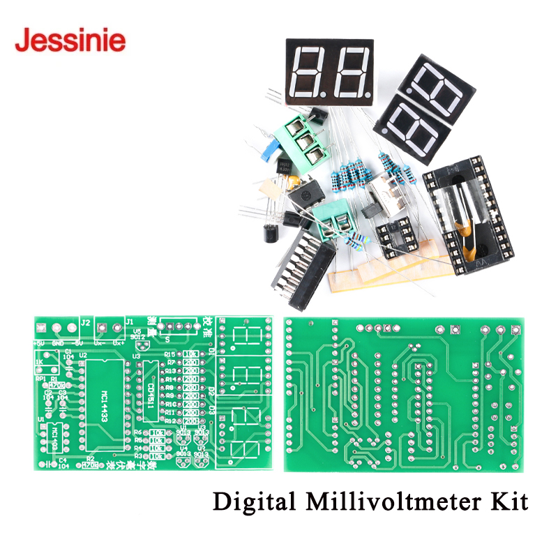 Diy Analog Electronics - طقم مقياس ميلي فولت رقمي للتدريب