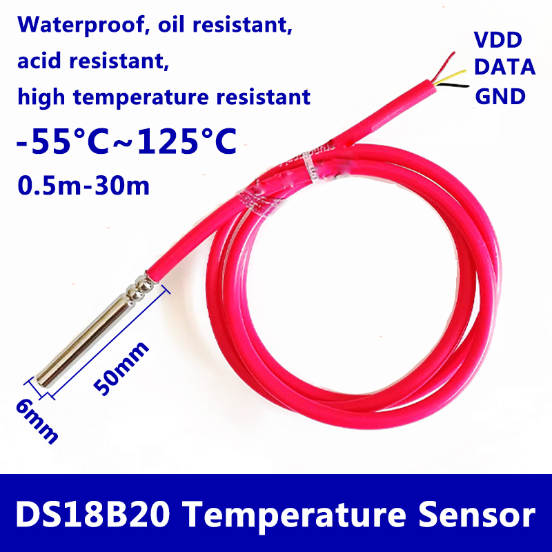 Ds18B20 Temperature Sensor - DS18B20 مستشعر درجة الحرارة الرقمي المقاوم