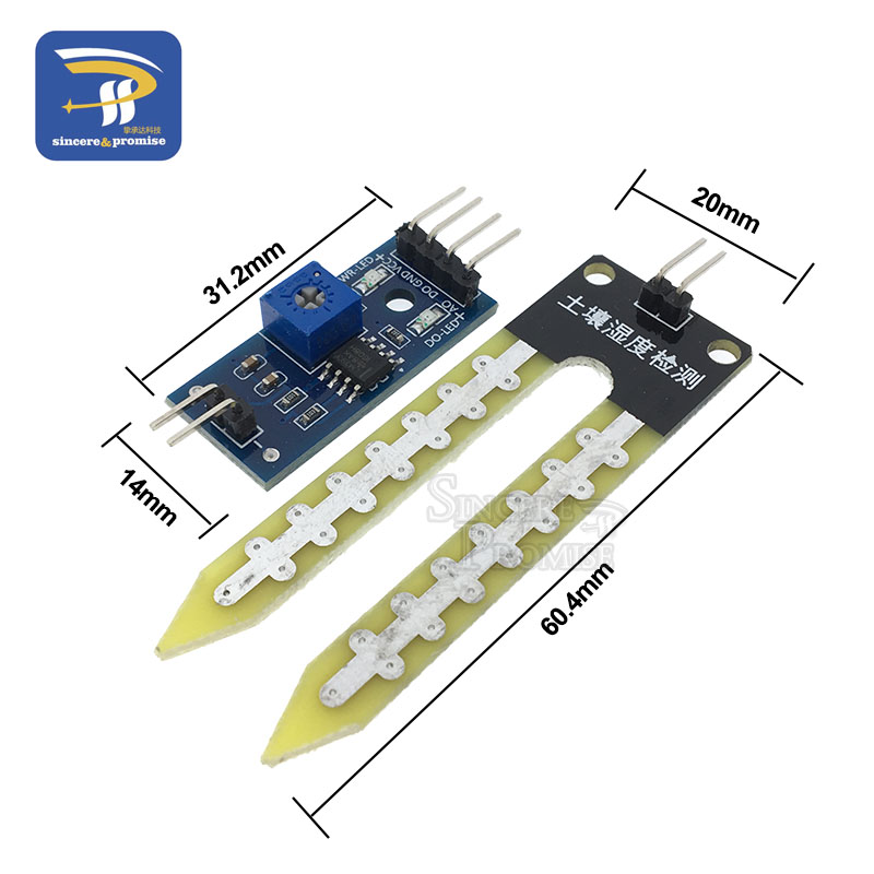 وحدة استشعار رطوبة التربة الذك - مراجعة Diy Analog Electronics وسعره