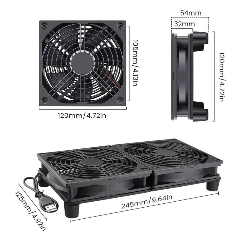 مروحة تبريد للراوتر، تدفق هواء - مراجعة Diy Electronics Case وسعره