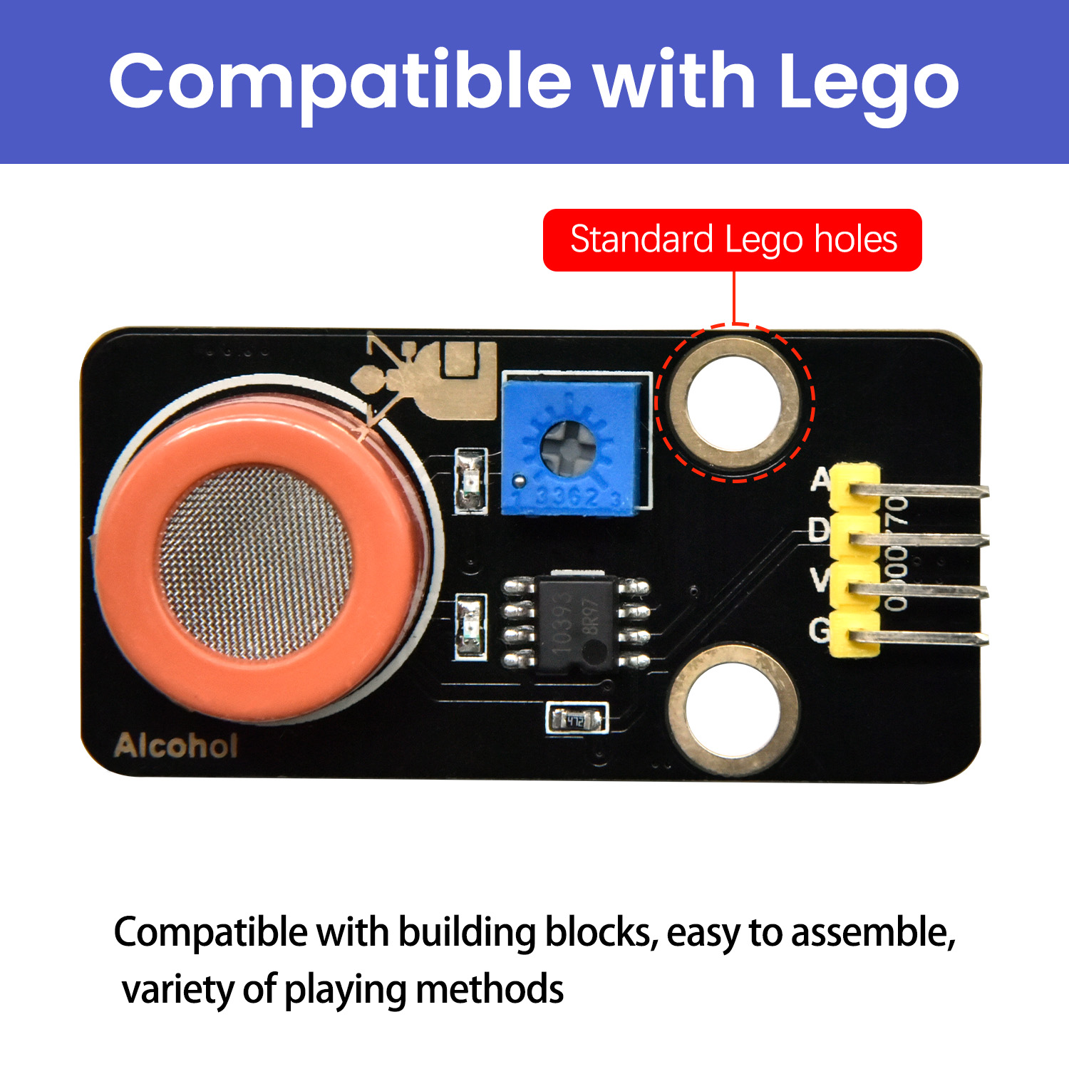 Keyestudio MQ-3 مستشعر الكحول  - مراجعة Diy Lego Electronics وسعره