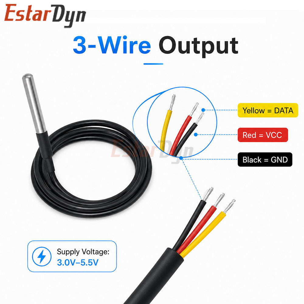 مستشعر درجة الحرارة الرقمي الم - مراجعة Ds18B20 Temperature Sensor وسعره