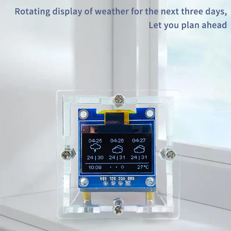 ساعة طقس رقمية ESP8266 MINI مع - مراجعة Diy Electronics For Sale وسعره