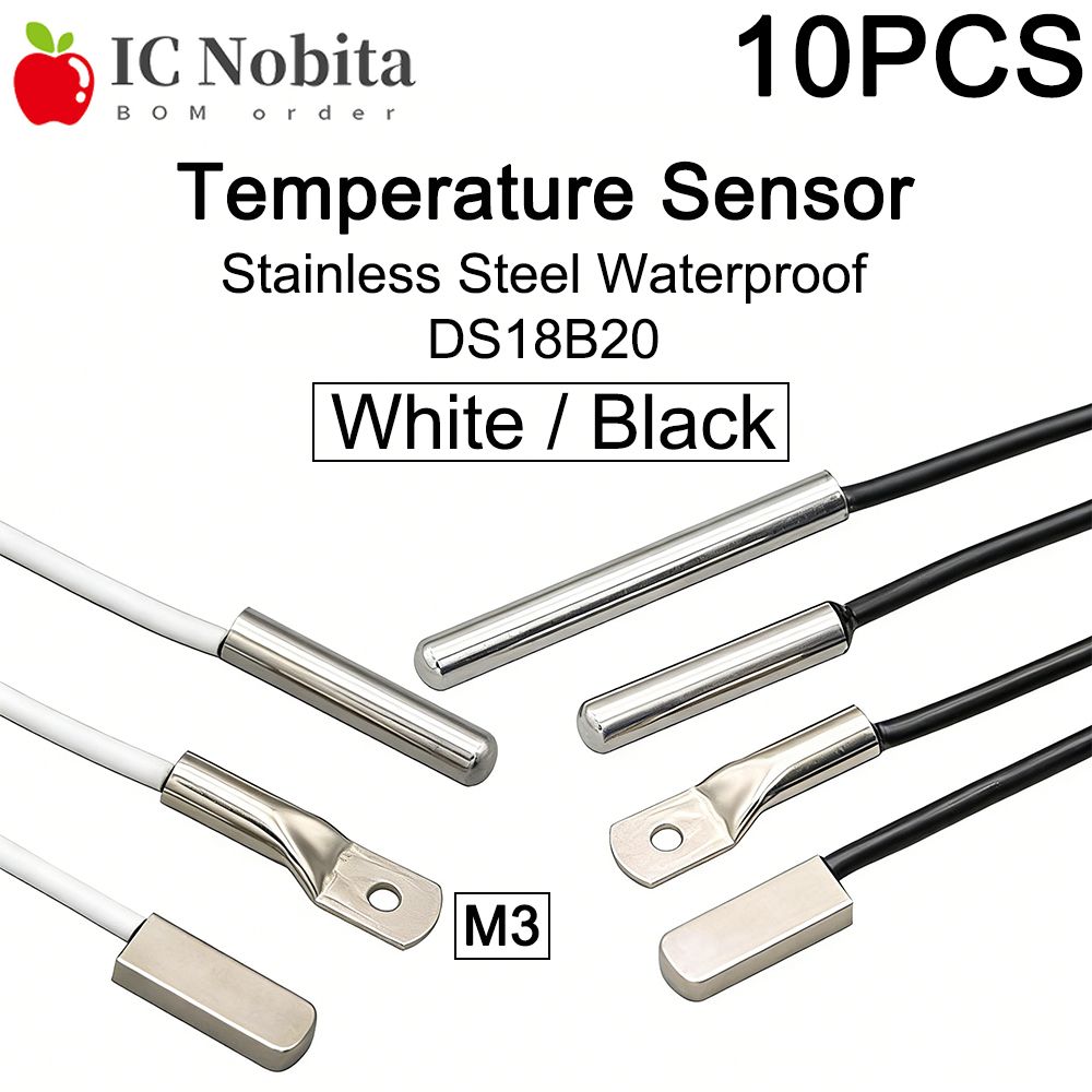 10 قطع من مجسات درجة الحرارة ا - مراجعة Ds18B20 Temperature Sensor وسعره