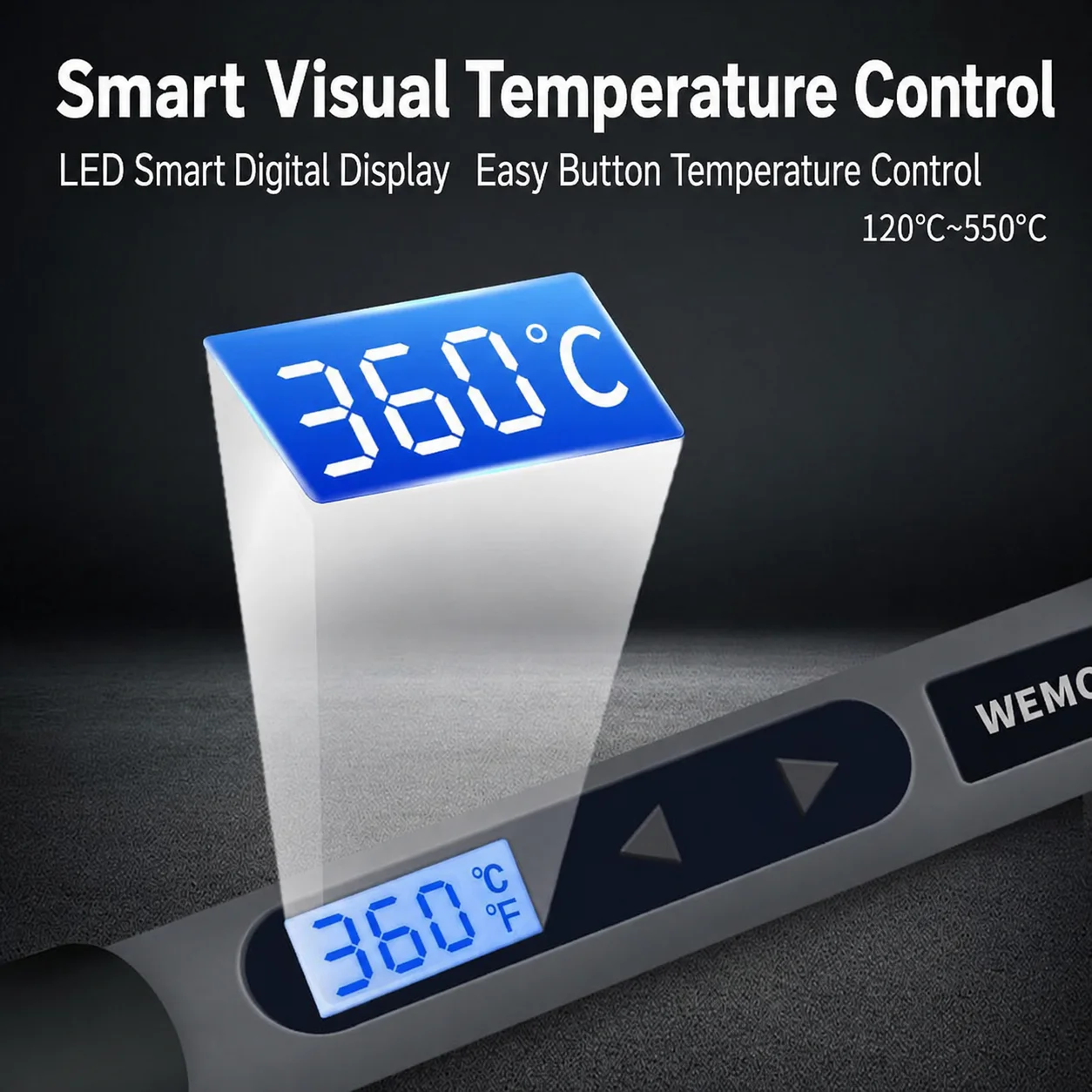 قلم لحام رقمي 90 واط بشاشة LCD - مراجعة Diy Electronics Uk وسعره