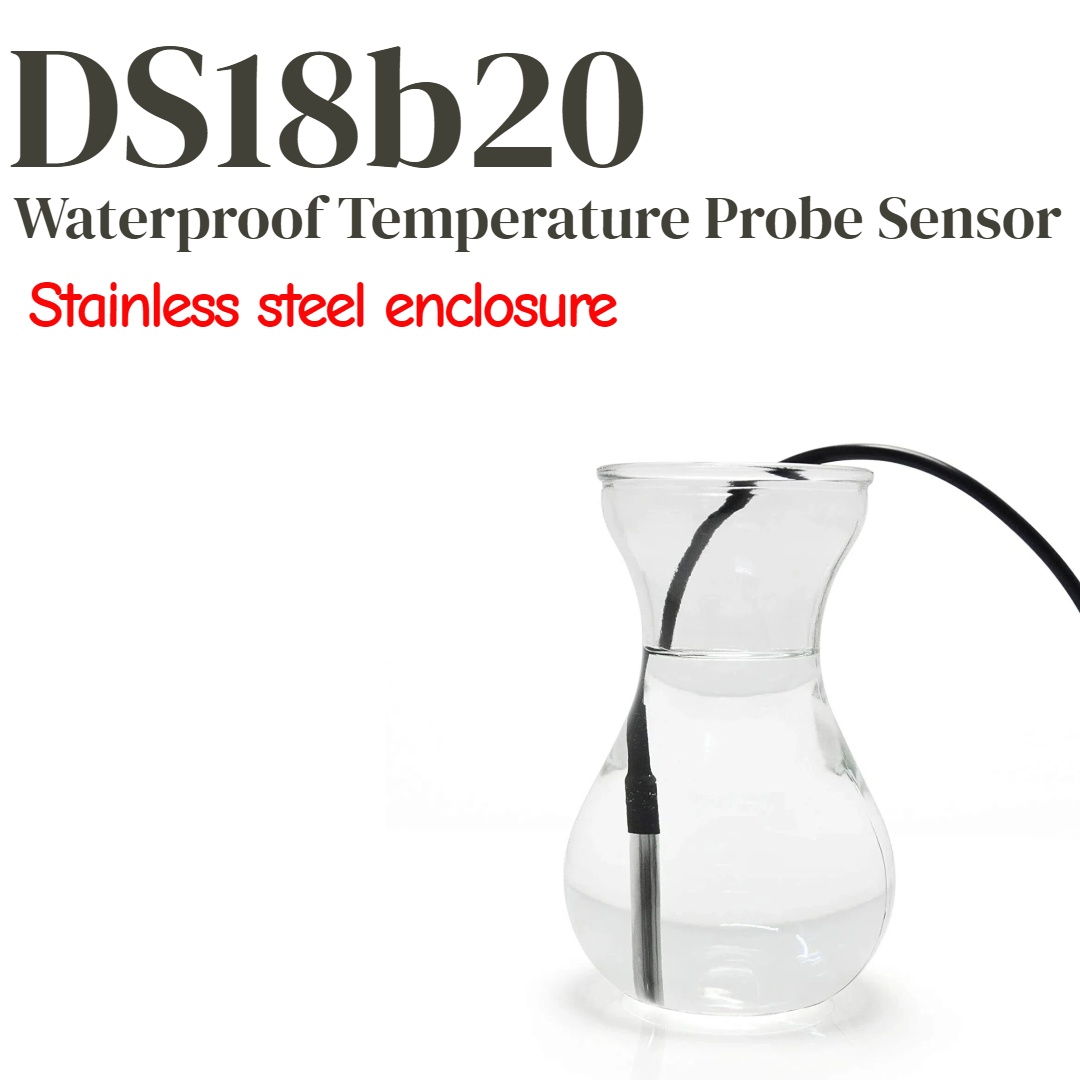 1/5 قطع من مسبار درجة الحرارة  - مراجعة Ds18B20 Temperature Sensor وسعره