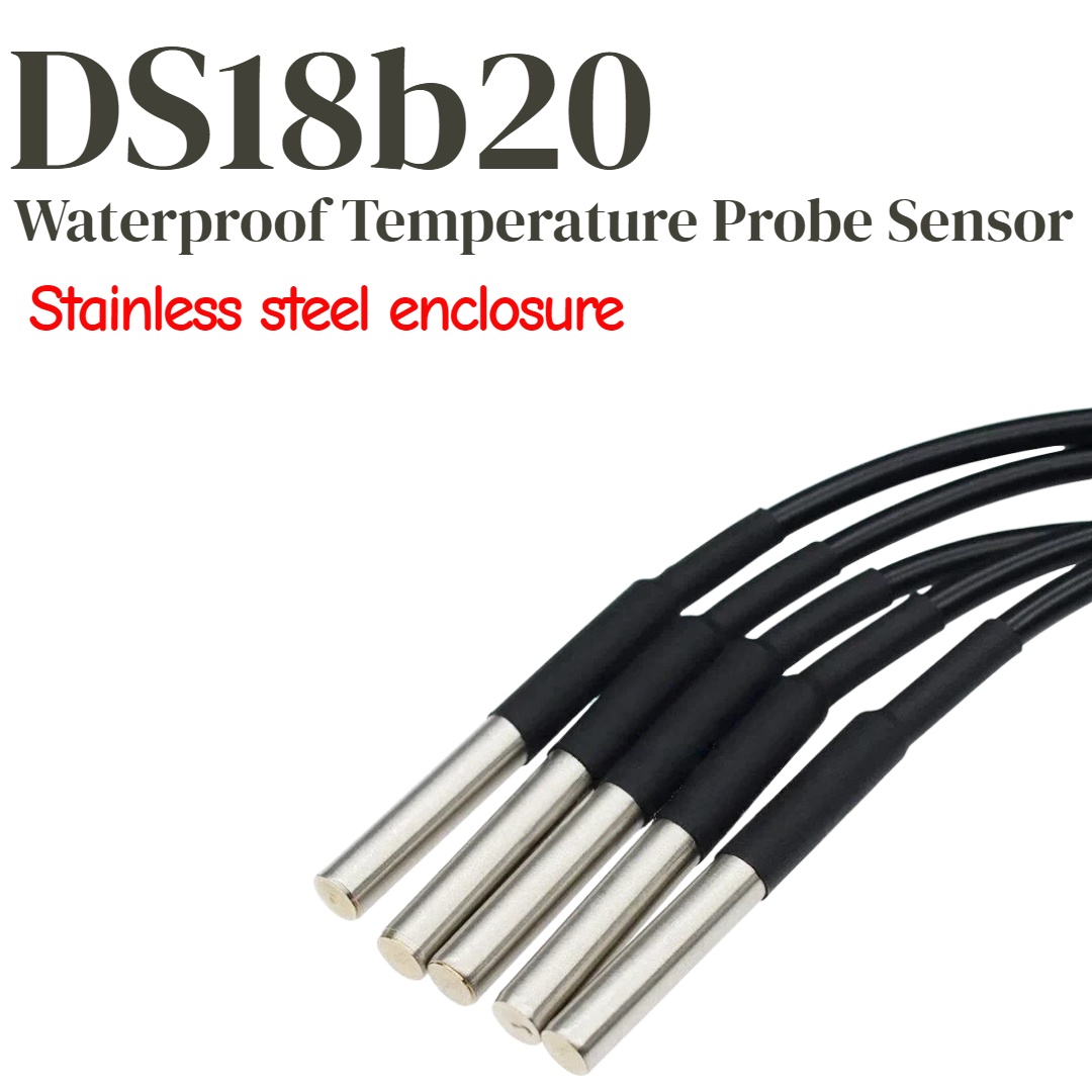 1/5 قطع من مسبار درجة الحرارة  - مراجعة Ds18B20 Temperature Sensor وسعره