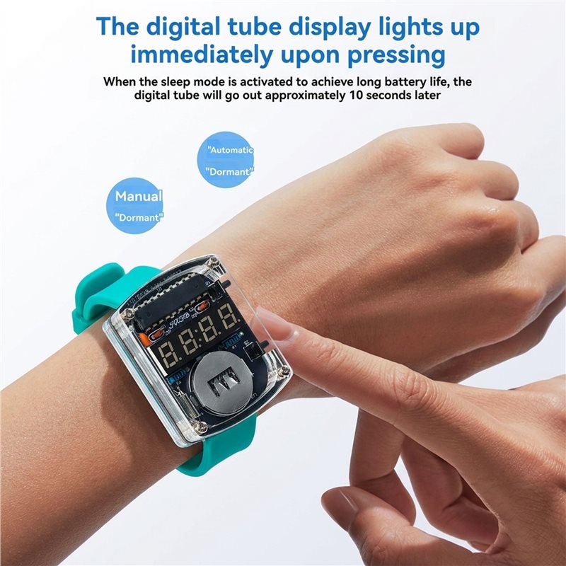 طقم ساعة إلكترونية LED للتركيب - مراجعة Diy Electronics Watch وسعره