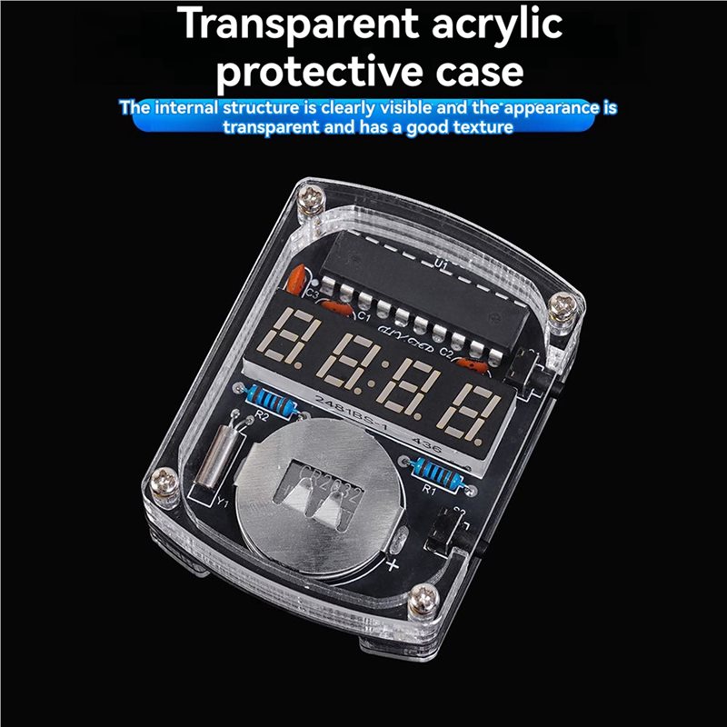 طقم ساعة إلكترونية LED للتركيب - مراجعة Diy Electronics Watch وسعره