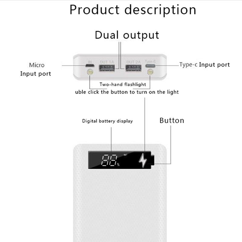 5x18650 Powerbank المحمولة Pov - مراجعة Diy Electronics Case وسعره