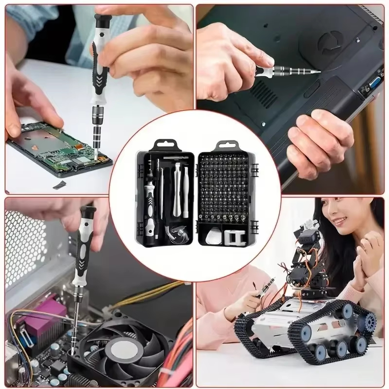 طقم مفكات دقيقة 115 في 1 مع رؤ - مراجعة Diy Electronics Repair Kit وسعره